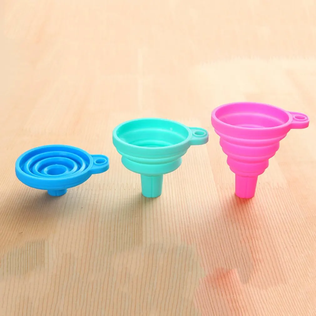 

Silicone Collapsible Funnel Folding Funnel Kitchen Tool Scalable Foldable Funnel Kitchen Funnel For Liquid And Powder Transfe