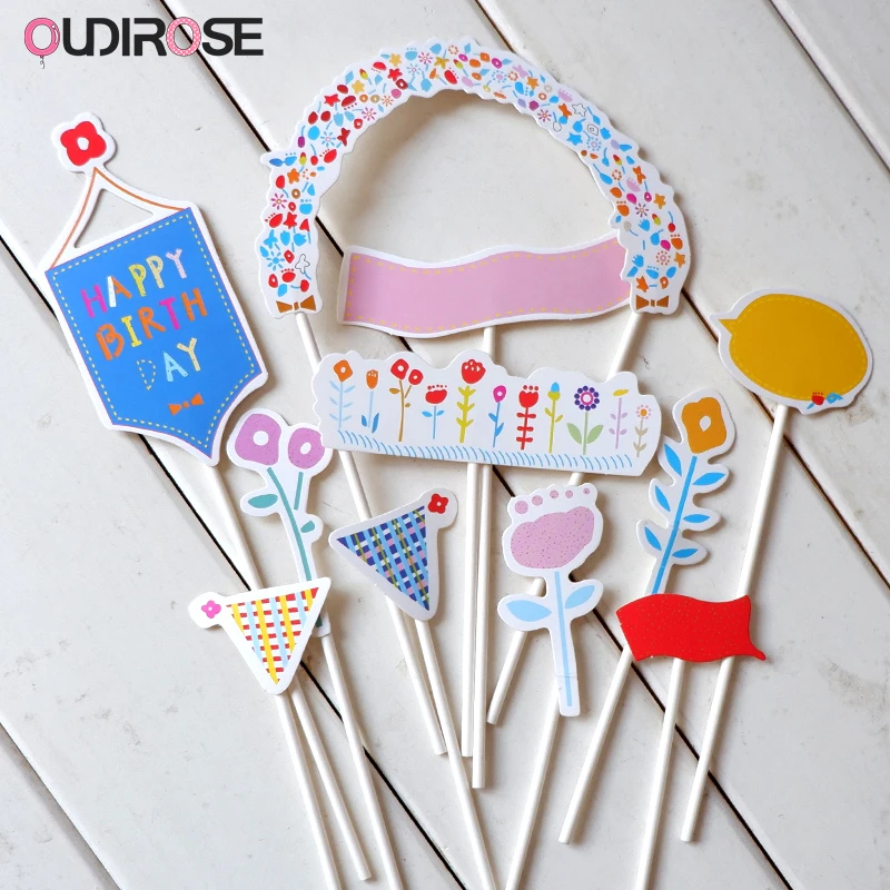 Тема мультфильма для детей счастливые топперы торта на день рождения сердце