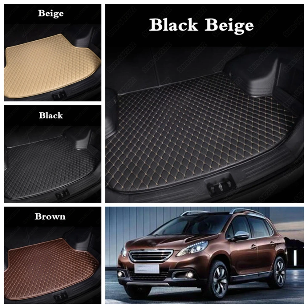 Пользовательские багажнике автомобиля коврики для Peugeot 308 206 508 301 408 2008 207 3008 RCZ 307 Sw