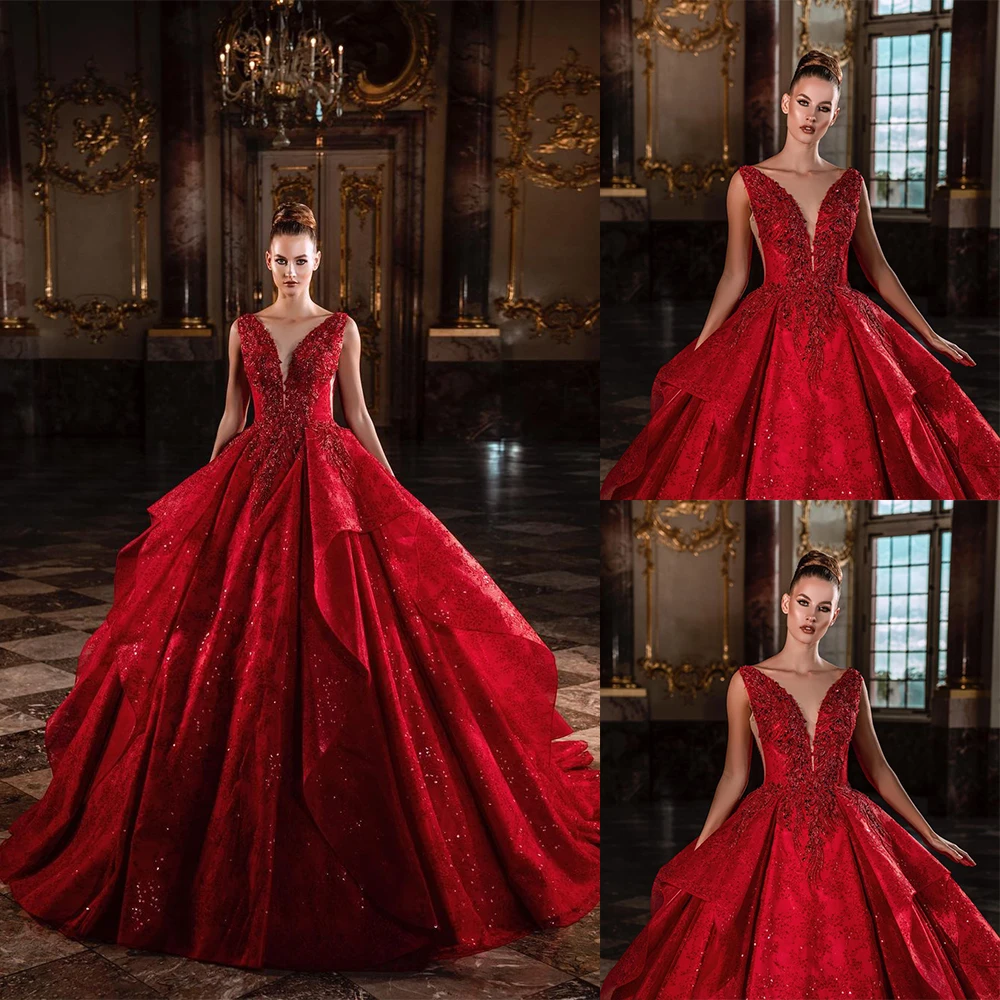 

Simple Style A-Line Wedding Dress With Sequins And Appliques Sweetheart Bridal Gowns Custom Made Floor Length Bridal Dresses