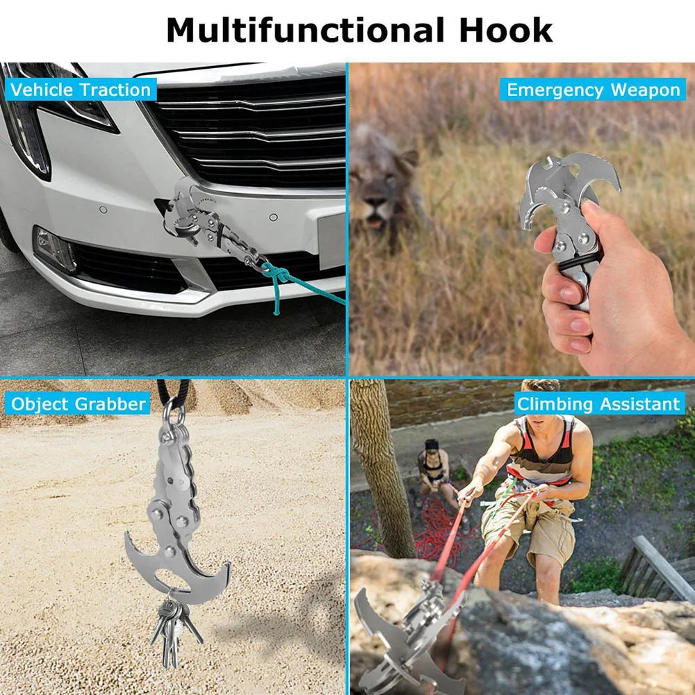 Открытый гравитационный крюк многофункциональный для скалолазания кемпинга