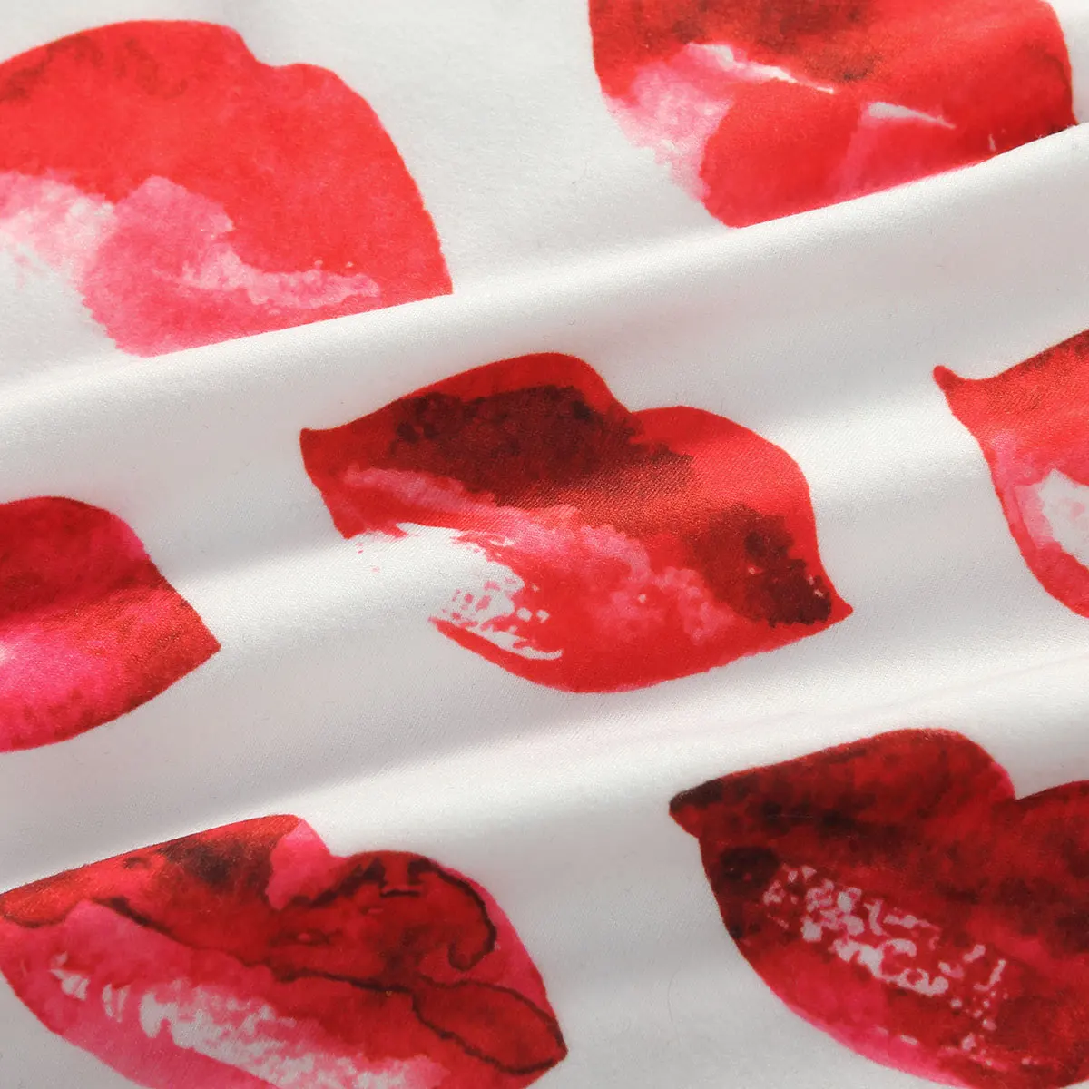 Комплект одежды для новорожденных девочек из 3 предметов топ с принтом губ