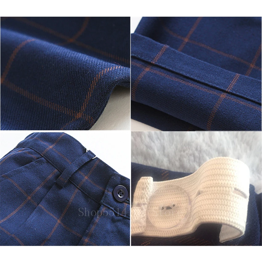 4 шт. Детская Хлопковая клетчатая юбка в шотландскую клетку|Школьная форма| |