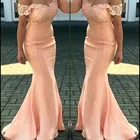 Женское атласное платье без рукавов, с открытыми плечами и аппликацией