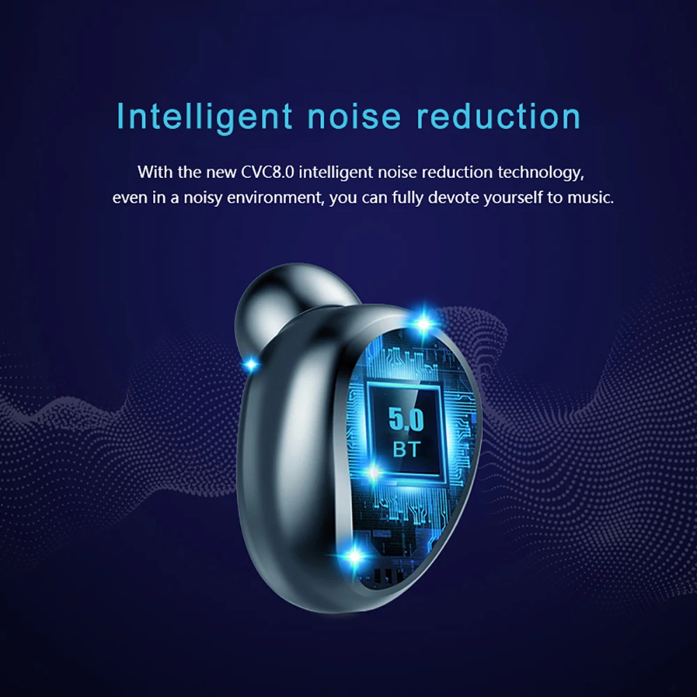 Беспроводные Bluetooth 5,0 TWS наушники с цифровым Мощный светодиодный дисплей Mpow наушники-вкладыши стерео наушники с CVC8.0 и 2000 мАч power Bank