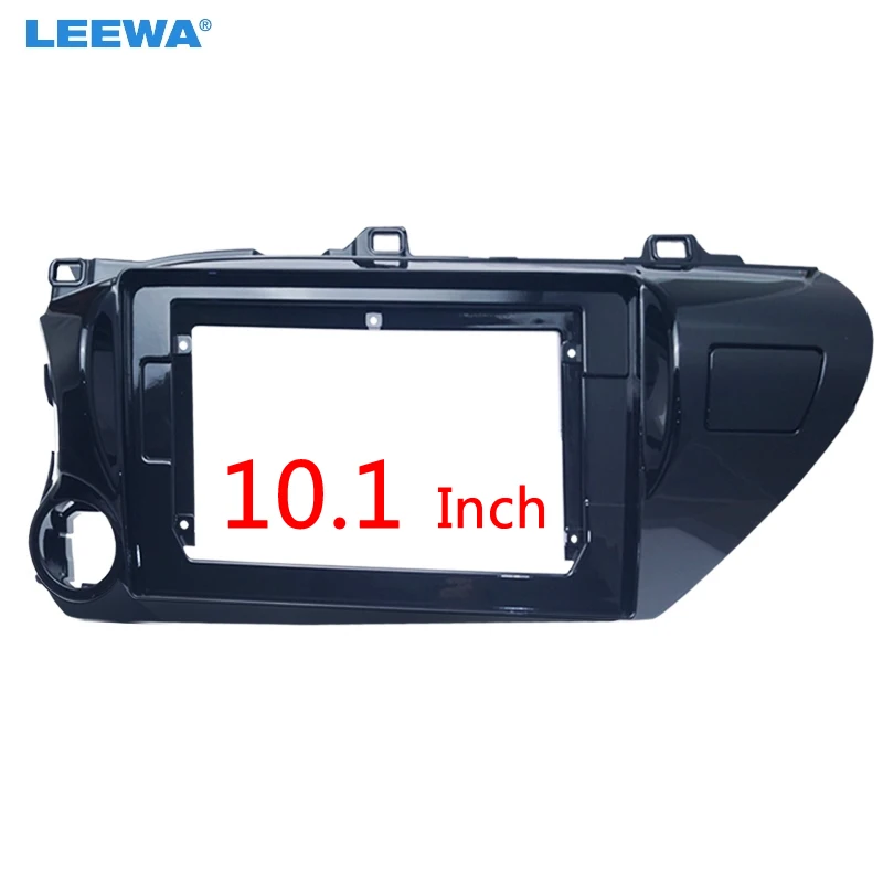 LEEWA автомобильный аудио радио 10 1 &quot2 Din фасции Рамка адаптер для Toyota Hilux 2018(LHD) CD/DVD