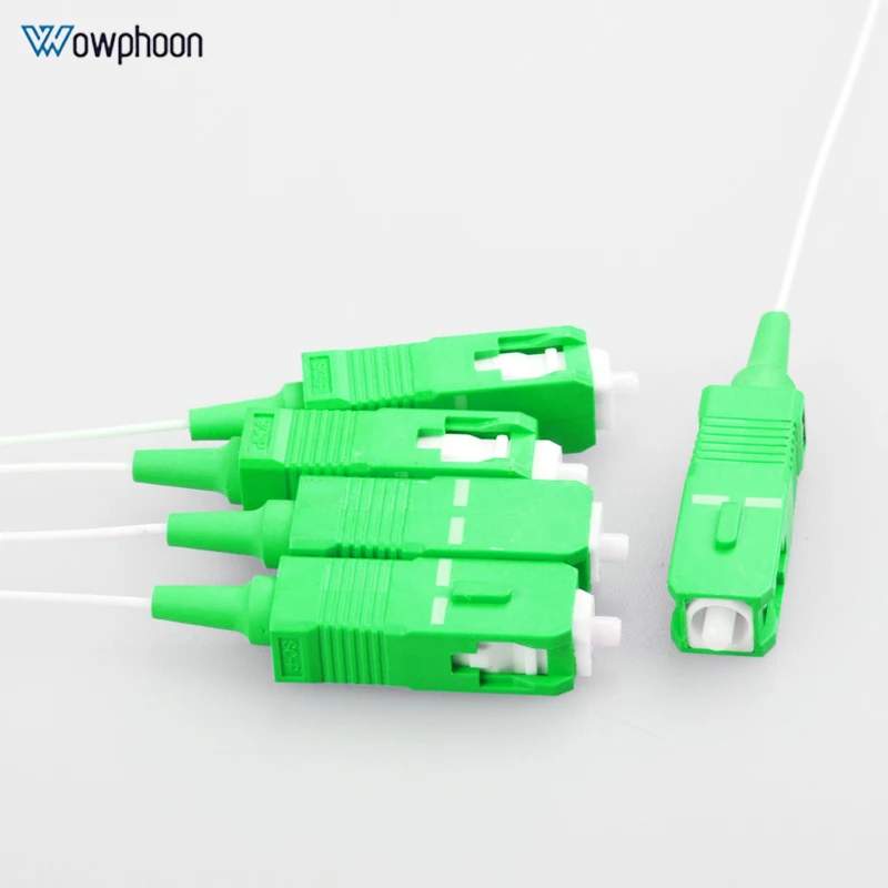 10PCS sc apc 4 ways fiber optic 1X4 Mini steel tube optical plc splitter free shipping