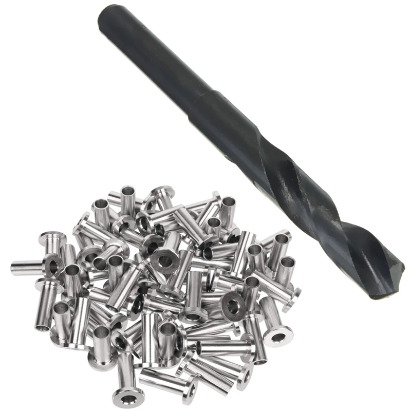 80 Упаковка нержавеющая сталь защитные рукава для 1/8 дюймов трос кабельные перила