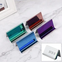 1 pcs high end stainlesssteel name card display stand rack business card holder table organizer desk accessories