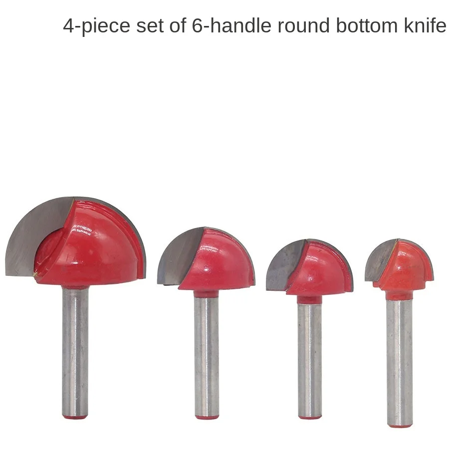 

4pc 6mm Shank CNC tools solid carbide round nose Bits Round Nose Cove Core Box Router Bit Shaker Cutter Tools For Woodworking