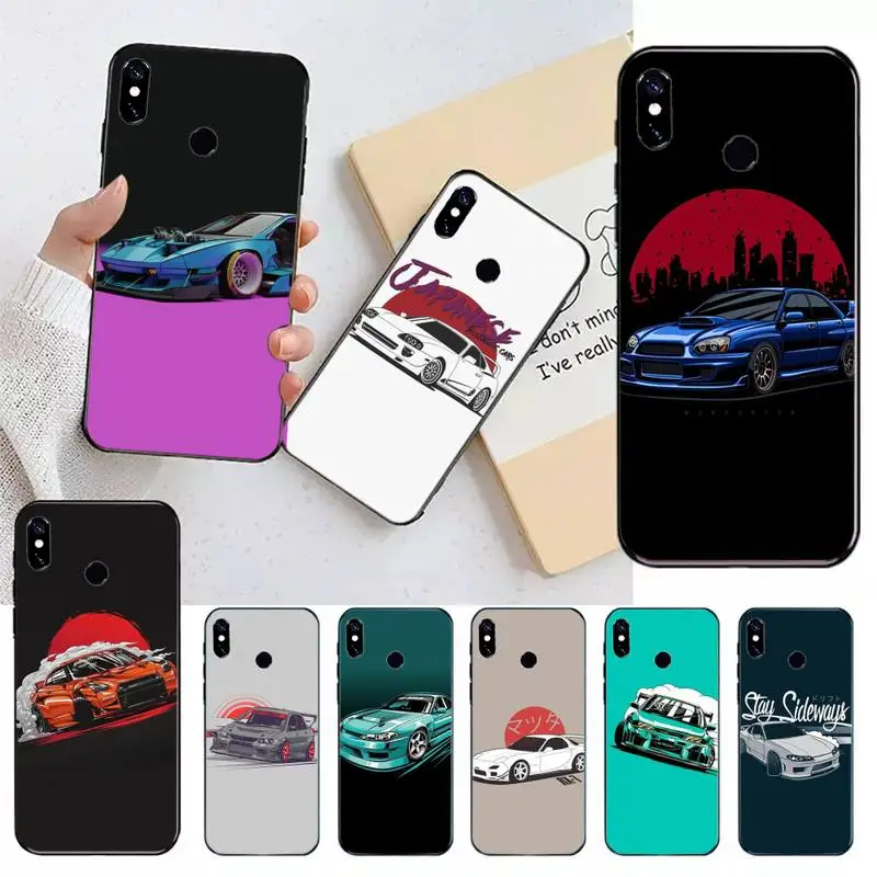 

racing car JDM cartoon Phone Case For Xiaomi Redmi note 7 8 9 11 t s 10 A pro lite funda shell coque cover
