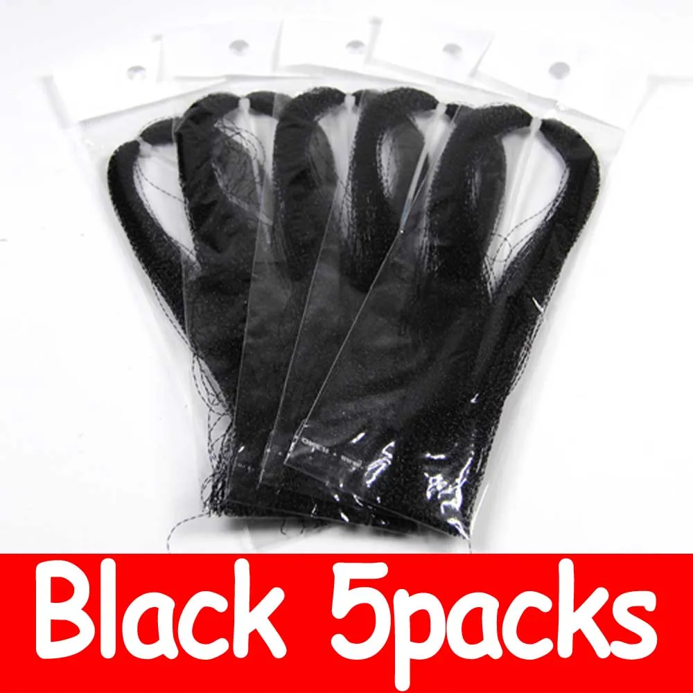 Black 5 packs Wifreo 5 упаковок Flashabou Голографическая мишура для ловли нахлыстом, завязывающаяся кристальная светящаяся струнная приманка с крючками для изготовления рыболовного материала розового цвета - Цвет: Black 5 packs