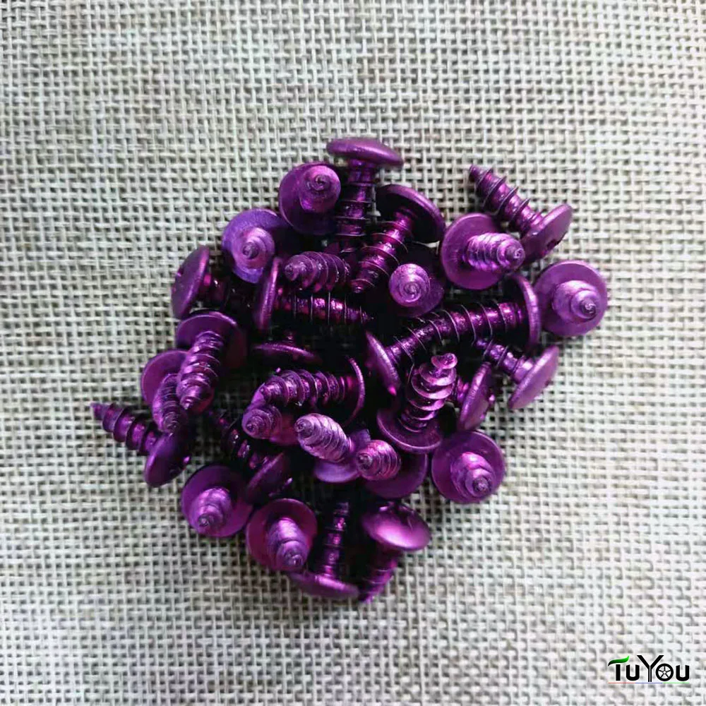 

30Pcs color aluminum alloy screw fastener Motorcycle fitting power car decoration accessories plastic shell self tapping screw