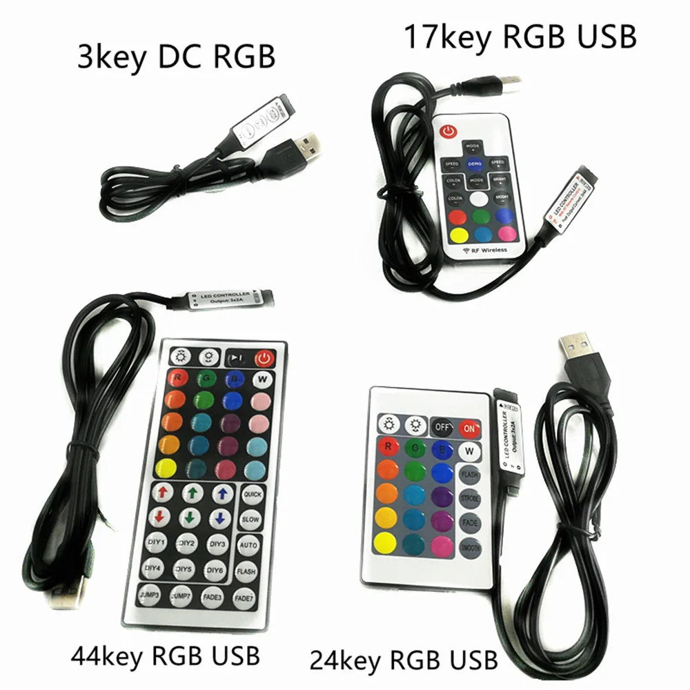 DC 5В USB светодиодный RGB Управление Ipad Mini 3 клавиши Диммер 24Key 44key ИК пульт