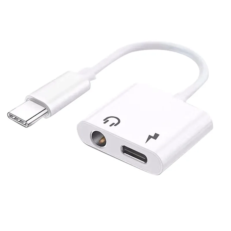 2 in 1 Type C to 3.5mm Charger Audio Adapter Headphone Jack Portable USB Cable UY8 | Электроника