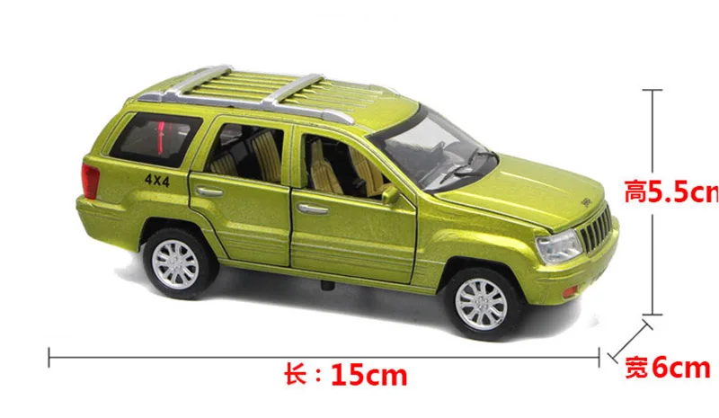 Модель игрушечного автомобиля Grand Cherokee из сплава 1/32 литый под давлением со звуком