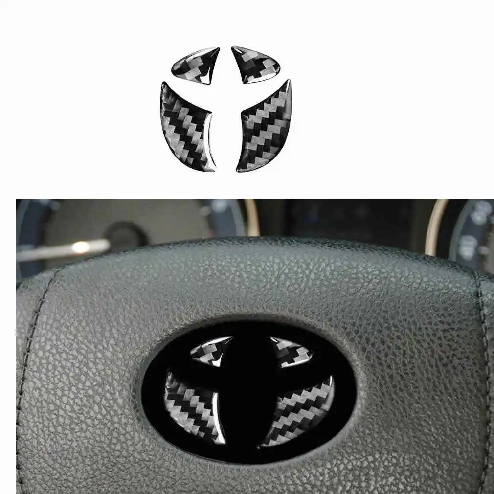 

Наклейка на руль из углеродного волокна с логотипом для Toyota Corolla 14-18 15