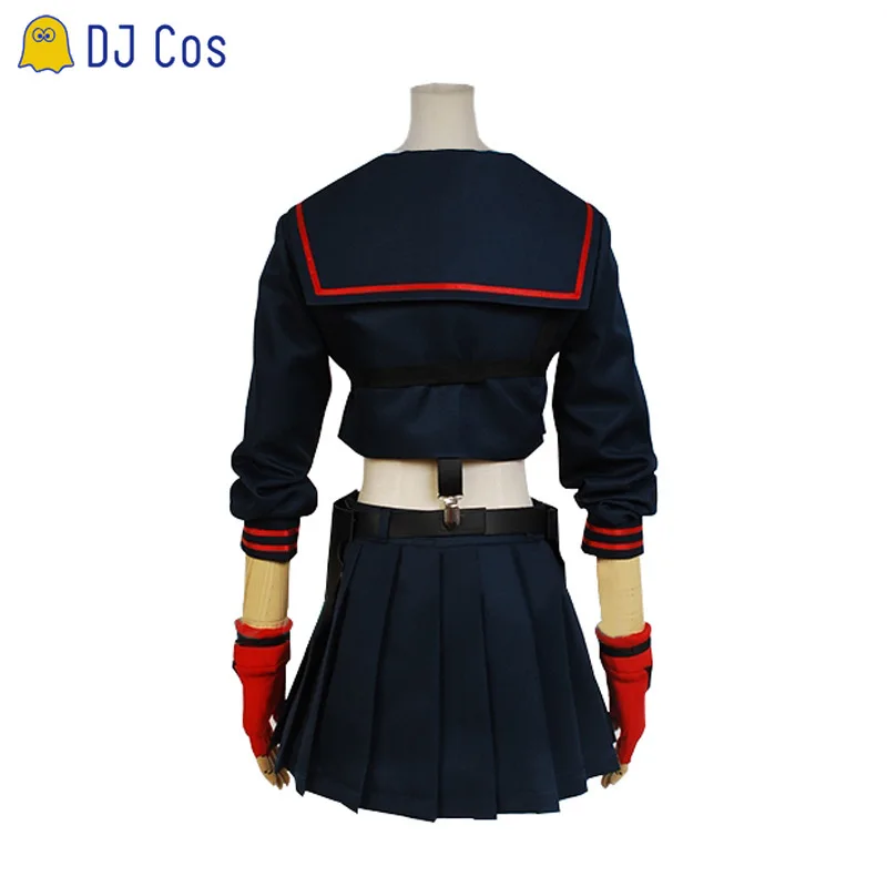 KILL la Cosplay Costume Matoi Ryuko Blue with Red Wig Women Girls Dress Sailor Suit Anime Top Skirt Christmas Party Uniform |