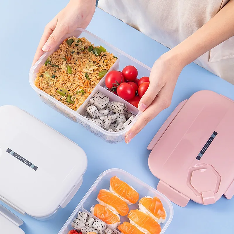 

Portable Lunch Box Bento Box Storage Work Student Outdoor Travel Microwave Heating Food Container Plastic Kitchen tools