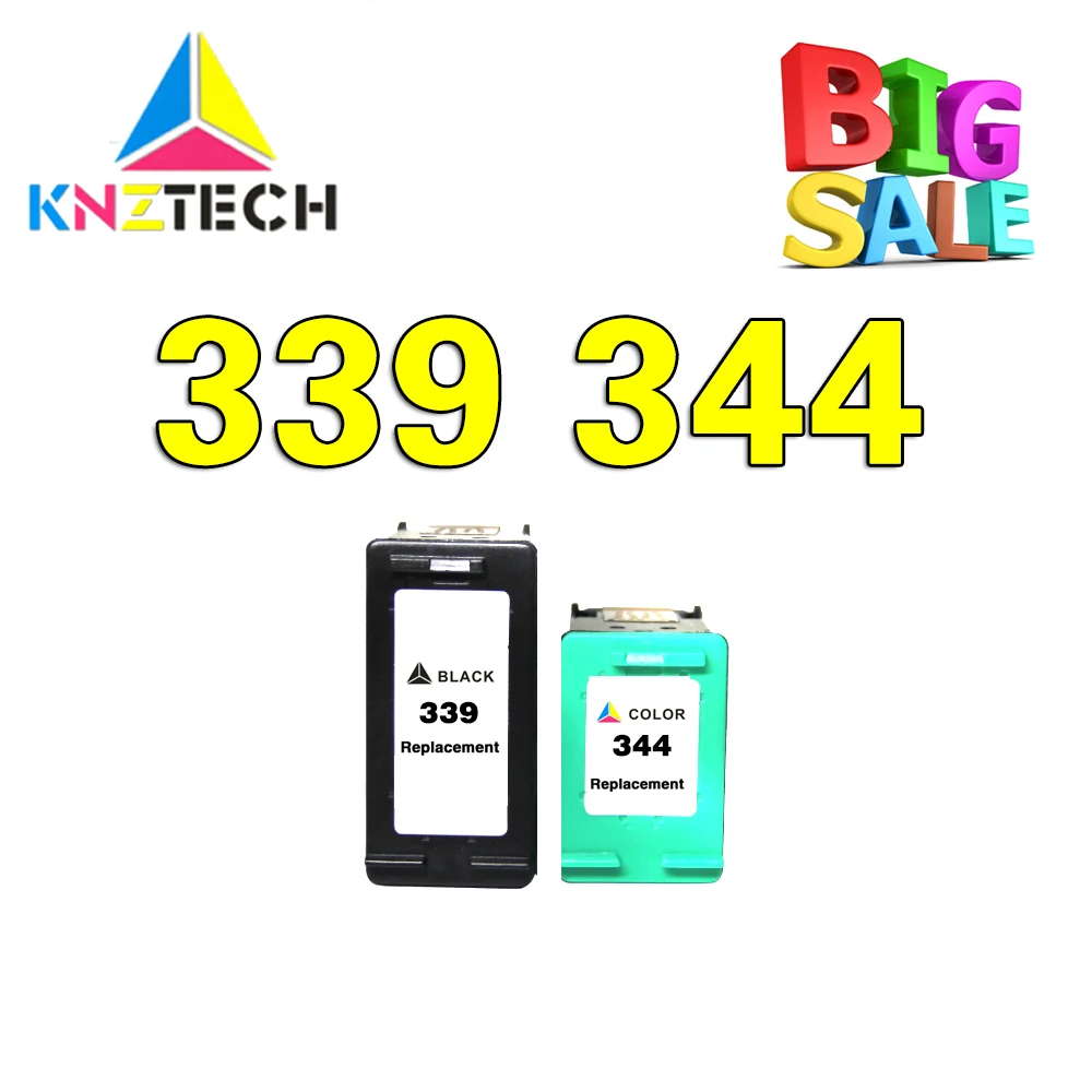 Сменный чернильный картридж 339 344 совместимый с hp339 Officejet 7210 7313 7410 Photosmart 2710 8450|ink