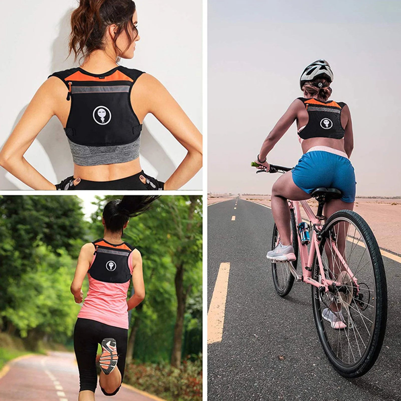 

Lightweight Oxford Reflective Wear-type Sports Backpack Outdoor Cycling Running Bag Adjustable wear belt sports backpack bags