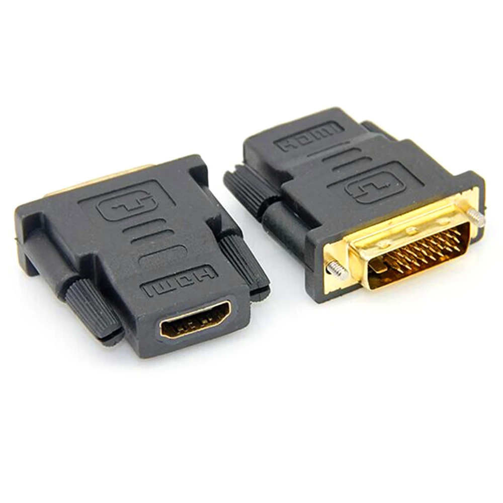 

DVI to HDMI-Compatible Adapter Bi-Directional DVI D 24+1 24+5 Male Cable Connector HDMI-Compatible Converter HDTV Projector Asse