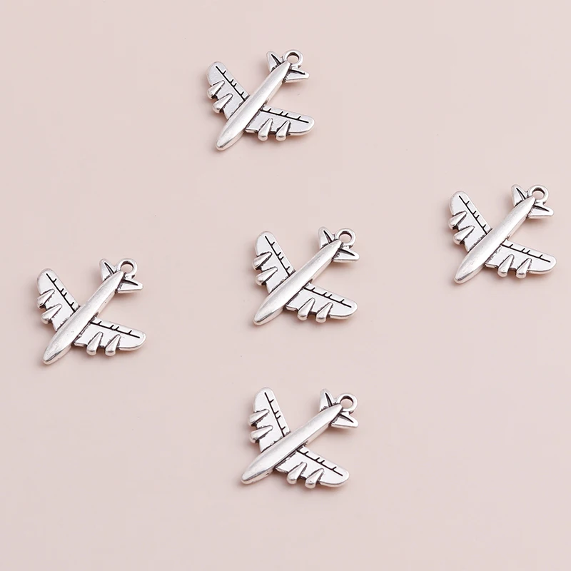 Подвески из сплава в виде самолета 20 шт. подвески для браслетов и ожерелий