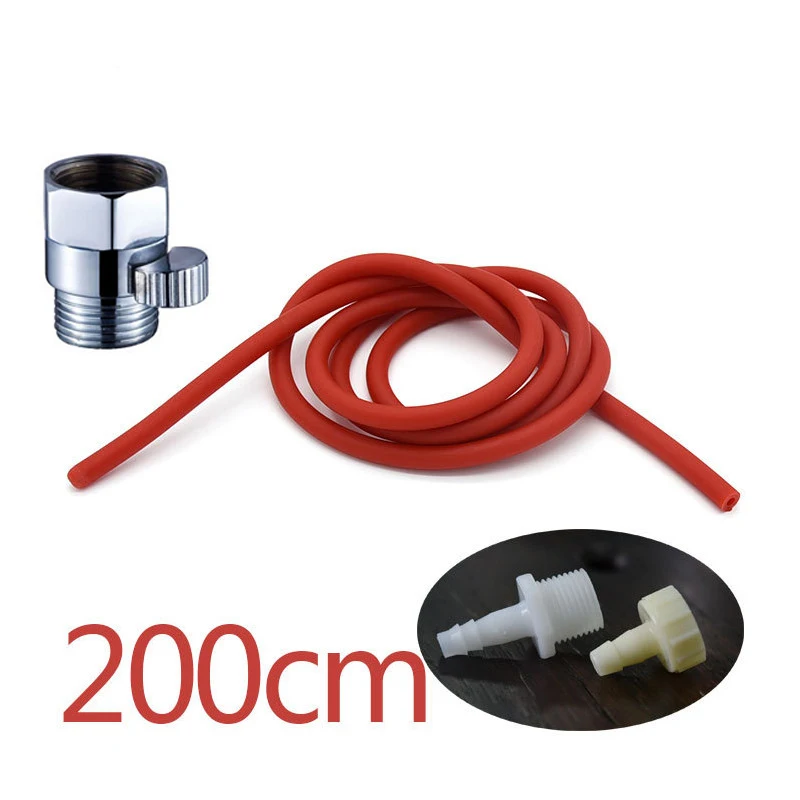 red 200set1 Modun клизма Анальная мойка чистящий душ шланг для биде Анальная мытье Душ биде душ клистир душевая клизма трубка силиконовый анальный шланг - Цвет: red 200set1