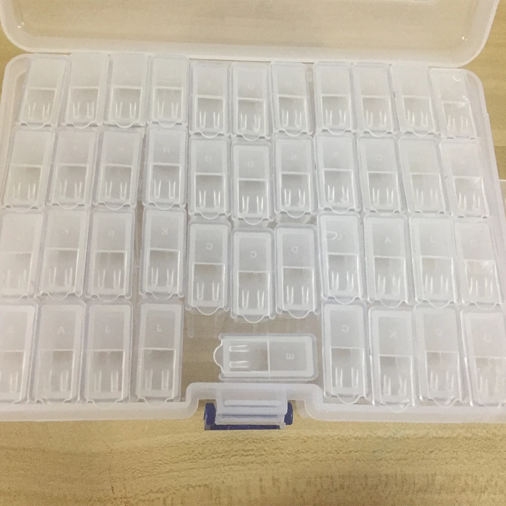 

42 Grids Diamond Painting mosaic Storage Box with Portable Bead Storage Container 5d Diamond Embroidery Accessories Tools Home