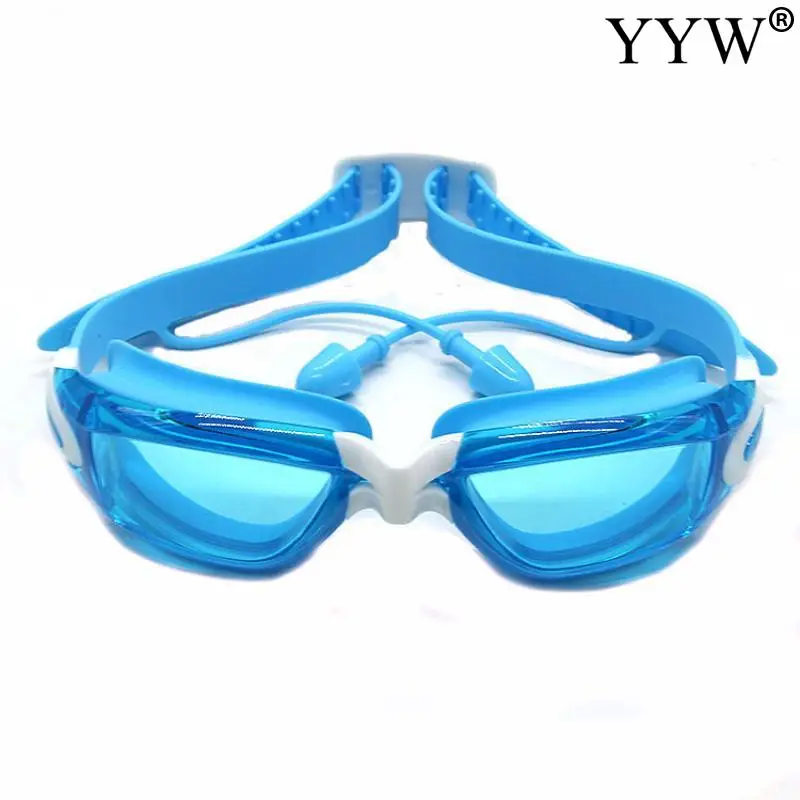 

Детские Водонепроницаемые силиконовые зеркальные очки для плавания с затычками для ушей Новые Регулируемые очки для плавания противотума...
