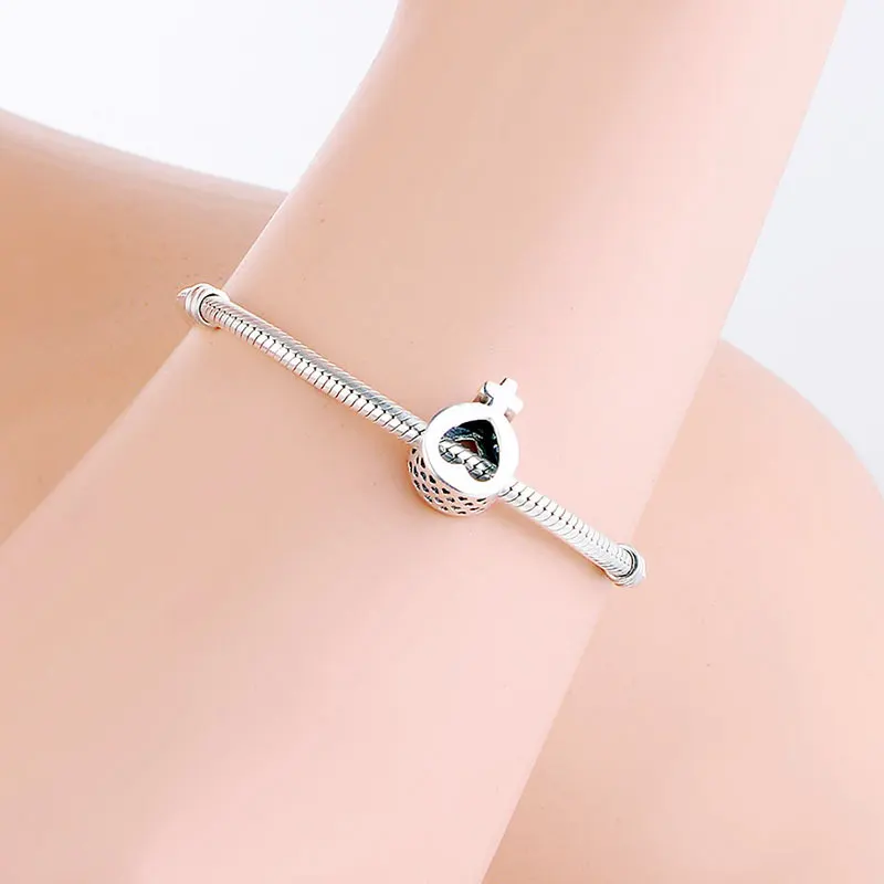 

Berloque Authentic 925 Sterling Silver Heart Charm Beads for Bracelet Necklace Silver DIY Jewelry Making