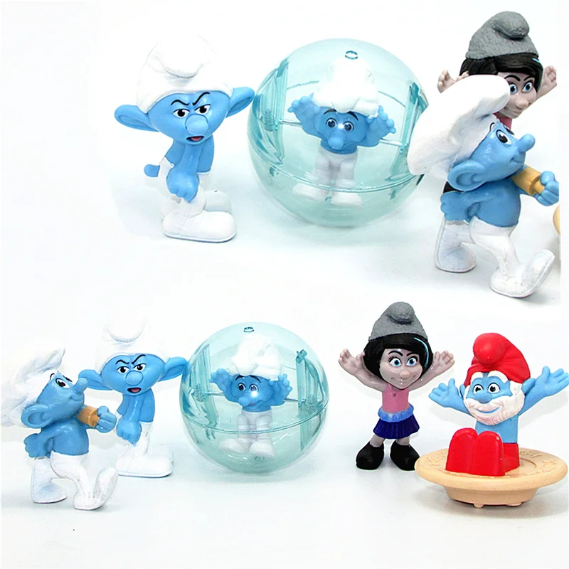 Bulk Goods Kawai Blue Spirit Anime Figure Gege Witch Action Figures Smurfing Figure Model Children’s Gift Decoration Toys