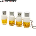 JASTER Модная креативная пивная кружка флеш-диск USB 2,0 Pendrive 8 ГБ 16 ГБ 32 ГБ 64 Гб 128 ГБ Memory StickProduct Type Gift брелок