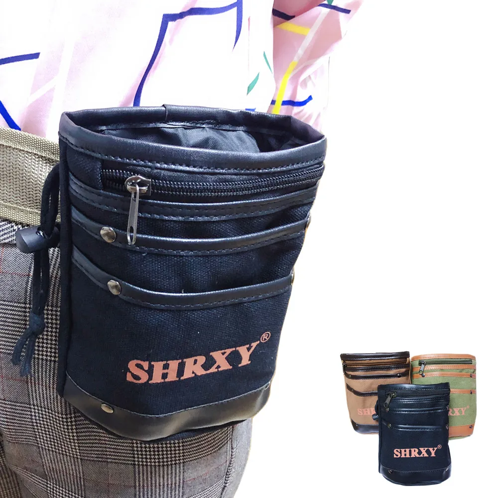 

SHRXY Metal Detector Drawstring Digger's Pouch and Trowel Combo Recycling Bag Pick Up Small Pockets for Metal Detecting