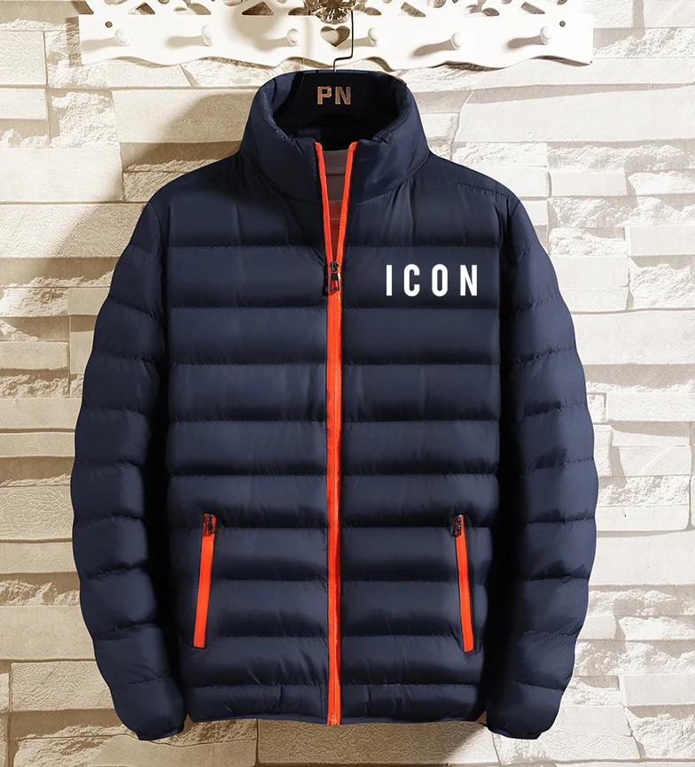 

Men Winter Parkas Fashion Solid Hooded Cotton Coat Jacket Casual Warm Clothes Mens Overcoat Streetwear Puffer Jacket