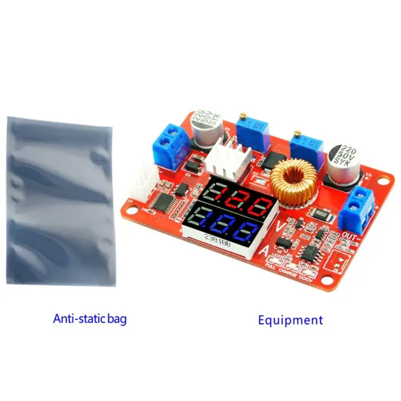 

5A 75W Constant Voltage Current CC CV Voltage and Ampere dual display Buck-module step-down Module DC 5V-35V X37B