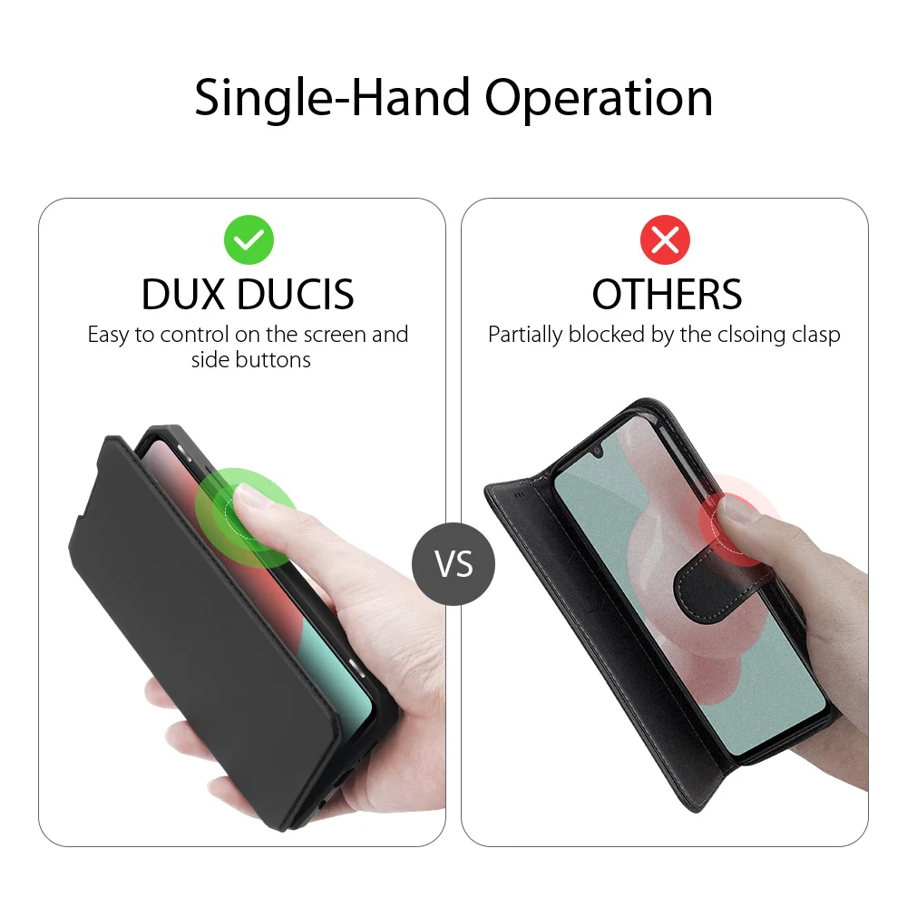

For Samsung Galaxy A41 Case DUX DUCIS Skin X Series Leather Wallet Case Flip Case Magnetic Closure Super Fashion Top PU+TPU