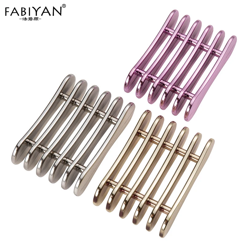5 Grids Brush Holder Pen Rest Display Stand Plastic Manicure Tools Nail Art Acrylic Silver Purple Gold Showing Shelf images - 6