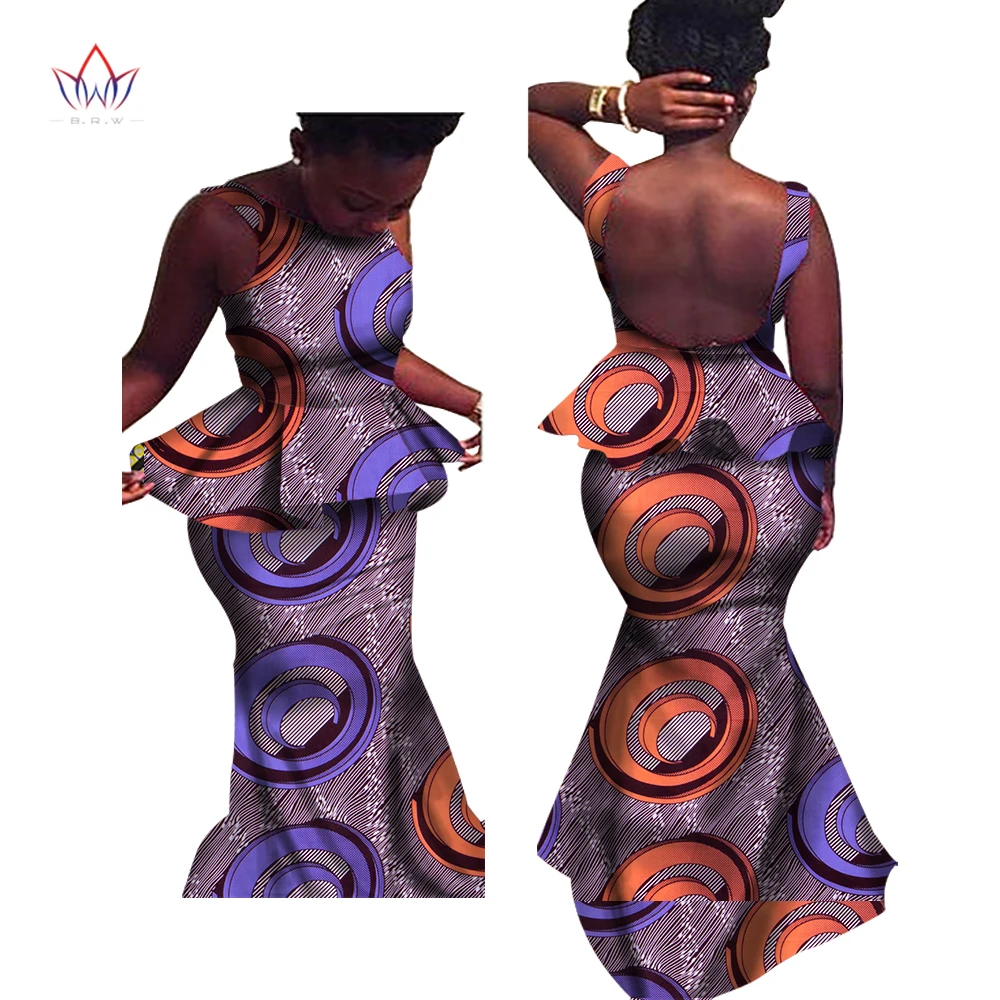 

African clothes for women 2021 fall sets fashion Two piece sets womens outifits backless sexy outfits Sleeveless WY502