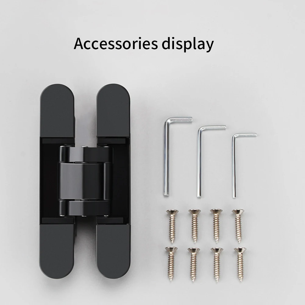 

2pcs 40kg Fitting Door Hinge Room Zinc Alloy Accessories Easy Install Heavy Duty Invisible Durable Hardware Home 3-D Adjustable