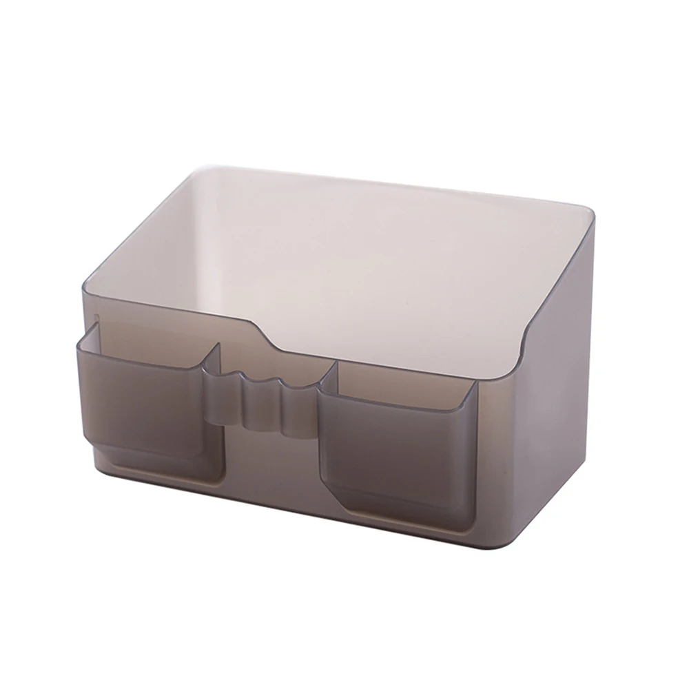 

Nordic Bathroom Cosmetic Storage Box New Translucent Dressing Table Makeup Brush Holder Desktop Storage Box Desk Finishing Box