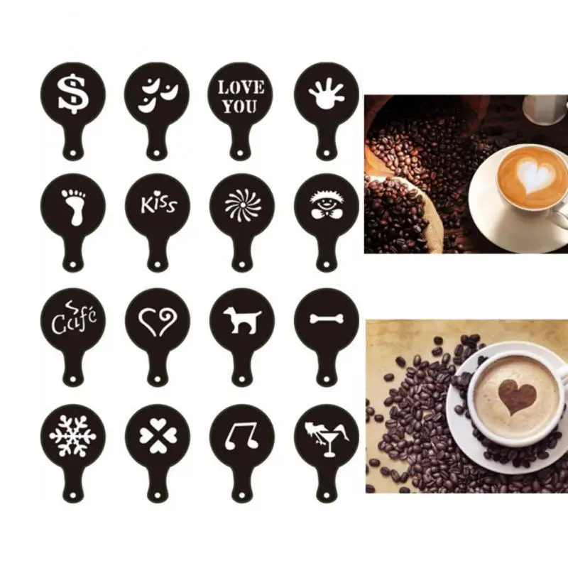 

Cappuccino Mold Fancy Coffee Printing Model Cake Stencils Powdered Sugar Chocolate​ Cocoa Coffee Decoration Dropshipping