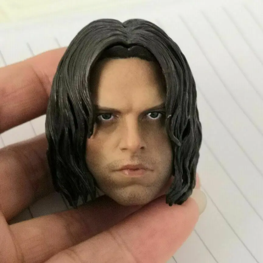 In Stock 1/6 Bucky James Planted Hair Head Sculpt Winter Soldier F12'' Male Figure Body For Collection | Игрушки и хобби