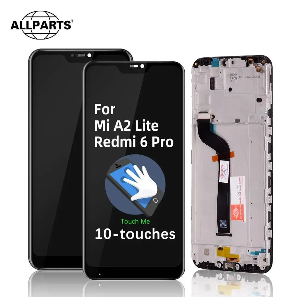 Дисплей для Xiaomi Mi A2 Lite 6 Pro LCD в сборе с тачскрином на рамке Оригинал 5.84''