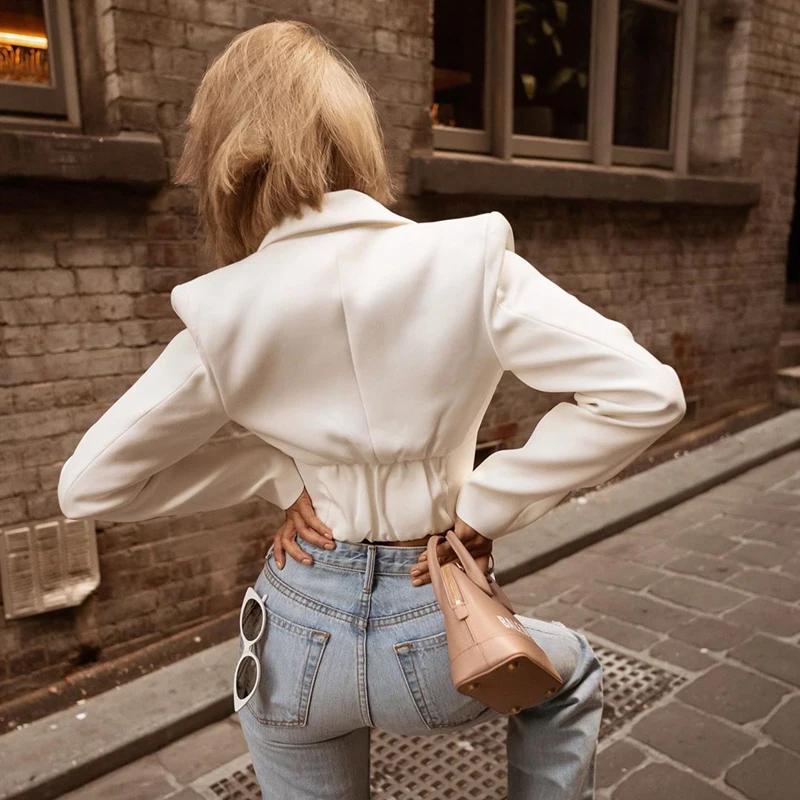 Женский укороченный топ INDRESSME повседневный облегающий офисный с глубоким