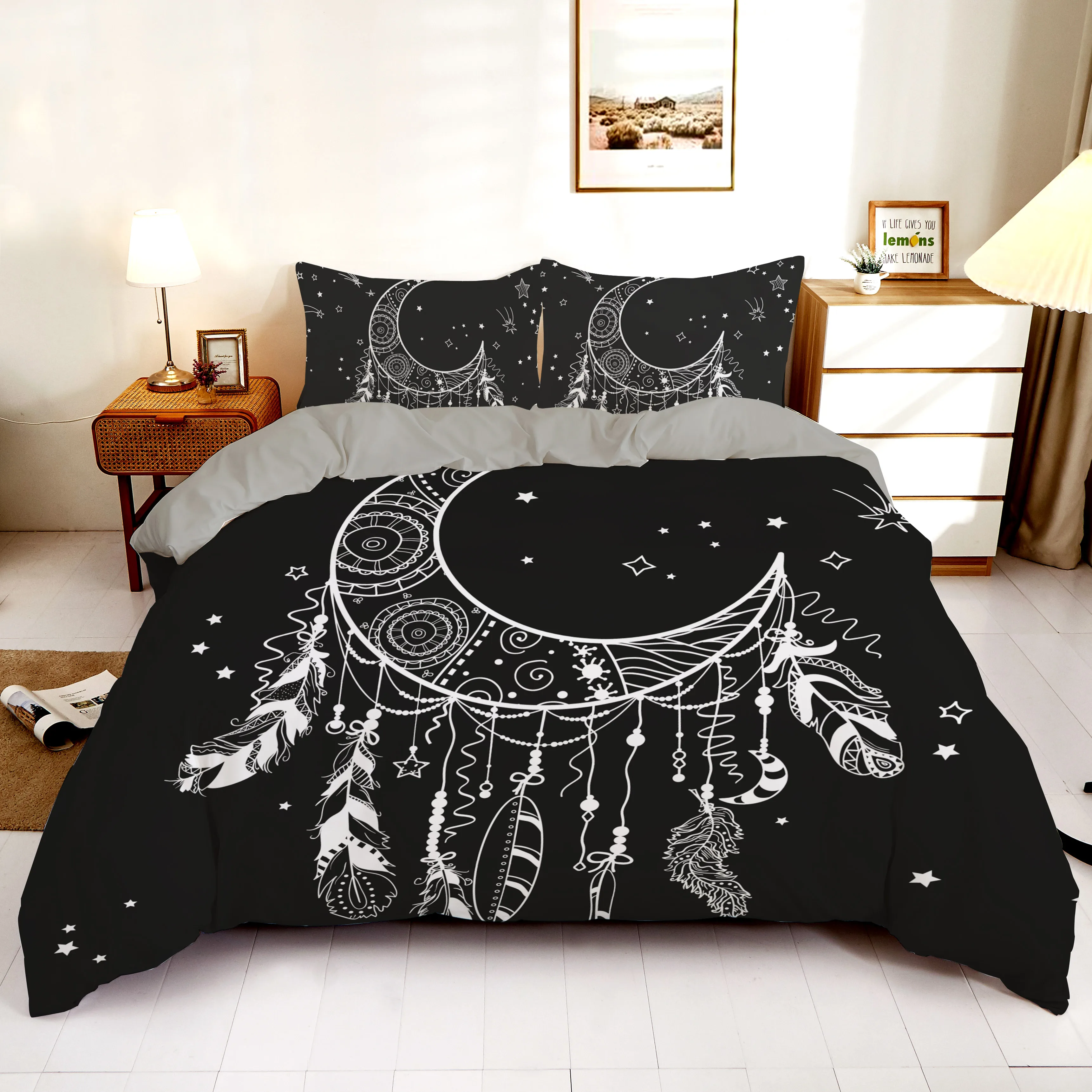 

3D Dream Catcher Bedding Set Colorful Catcher Quilt With Pillowcase Bohemia Feather Queen King Size Adults For Home Textiles