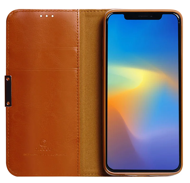 DZGOGO настоящая натуральная коровья кожа чехол для iPhone 11 Pro Max Кошелёк на магните Чехол-книжка