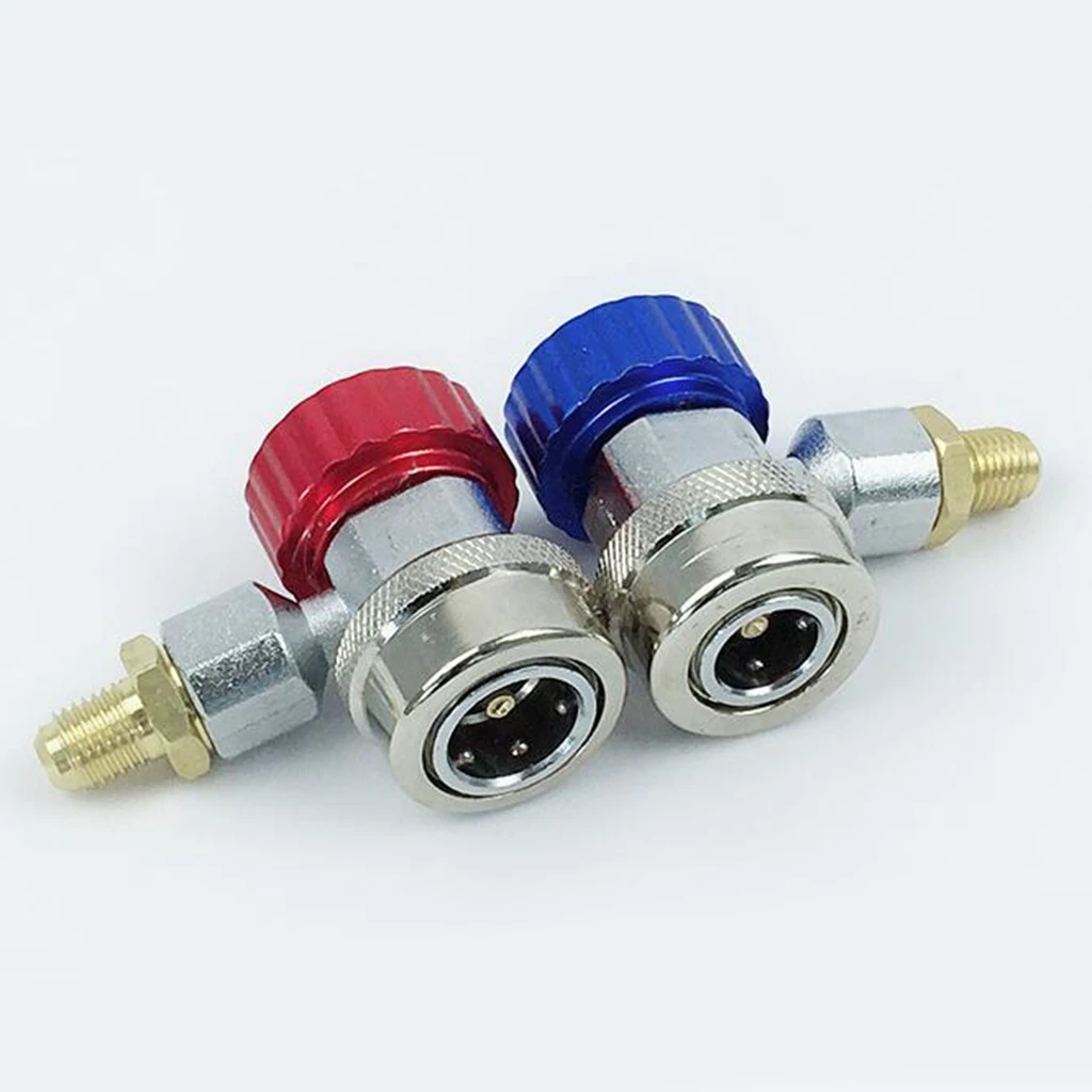 

2x R134A Quick Release Adapters Adjustable High And Low A / C