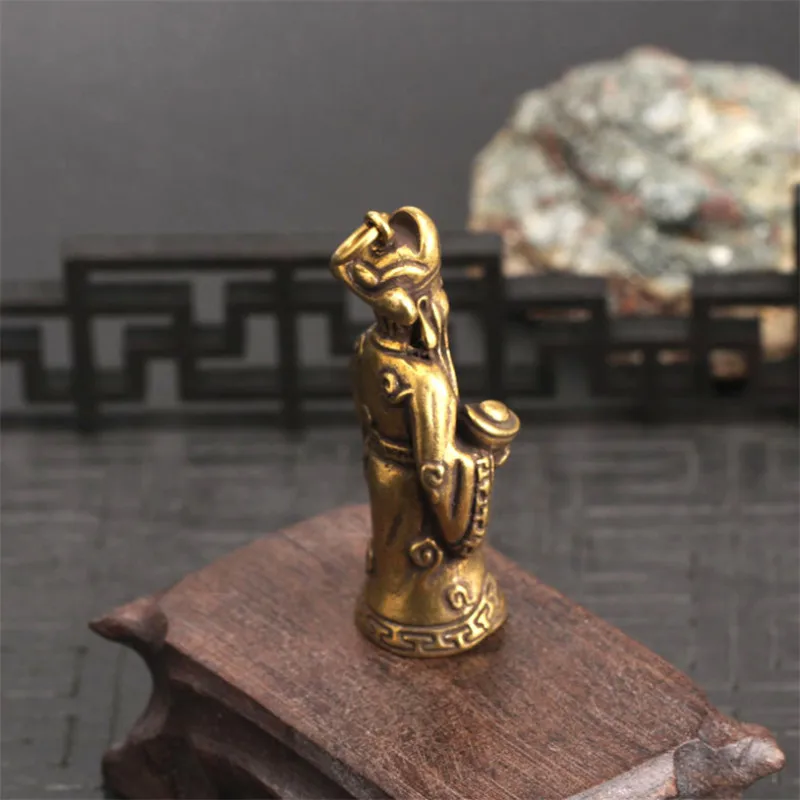 Латунный китайский бог богатства Шарм брелок креативный мешок висячие орнамент