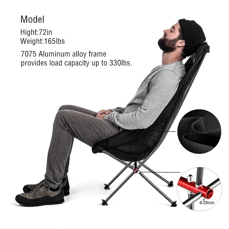 Satılık Sıcak Kamp Sandalyesi S Hafif Yüksek Geri Ultralight Katlanır Kamp Sandalyesi Kamp Sandalyesi Yürüyüş Balıkçılık Piknik Açık Seyahat